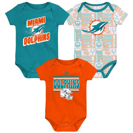 NFL 3pc Onesie Set Sunday Comic Dolphins