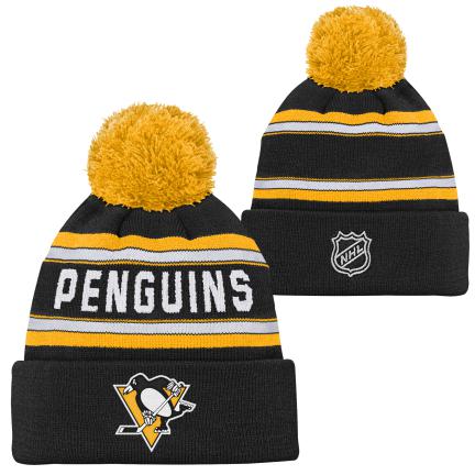 NHL Youth Knit Hat Jacquard Wordark Penguins