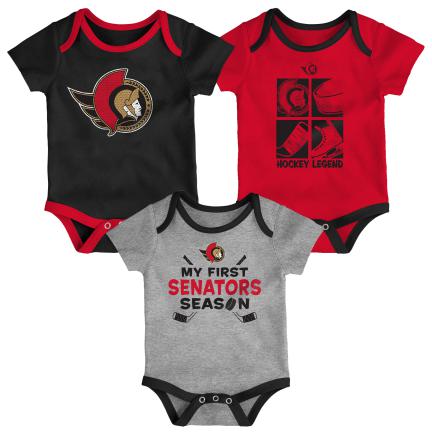 NHL Infant 3Pc Onesie Set Legend Senators