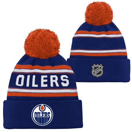 NHL Youth Knit Hat Jacquard Wordark Oilers