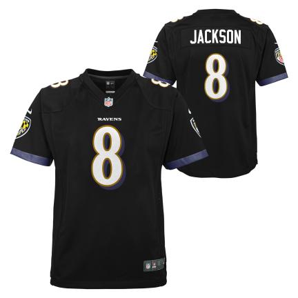 NFL Youth Player Game Jersey Alt Black Lamar Jackson Ravens