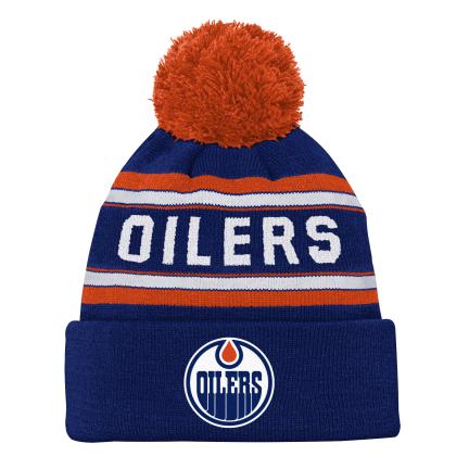 NHL Youth Knit Hat Jacquard Wordark Oilers
