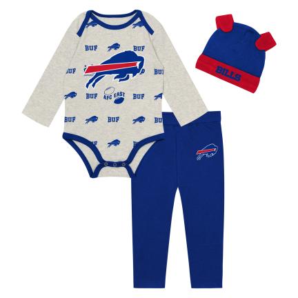 NFL Baby Huddles and Giggles 3 Pc Creeper Bills