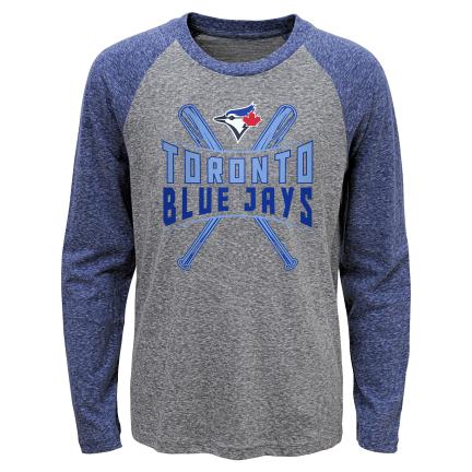 MLB Youth Long Sleeve Shirt Double Hit Blue Jays