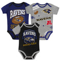 NFL Infant 3Pc Onesie Set 1st Round Pick Ravens