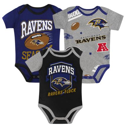 NFL Infant 3Pc Onesie Set 1st Round Pick Ravens