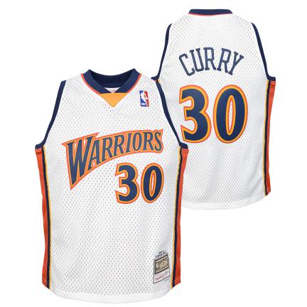 NBA Youth Hardwood Classics Player 2009-10 Swingman Jersey Steph Curry Warriors (White)