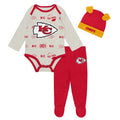 NFL Baby Huddles and Giggles 3 Pc Creeper Chiefs