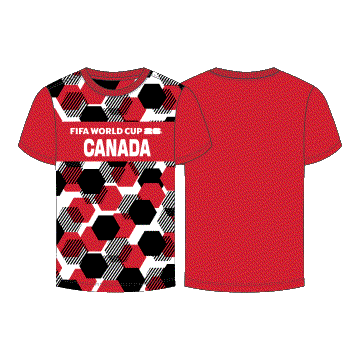 FIFA World Cup 2026 Kids/Youth Sublimated Performance Jersey Team Canada