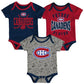 NHL Infant 3Pc Onesie Set Full Strength Canadiens