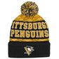 NHL Youth Knit Hat Puck Pattern Cuff Penguins