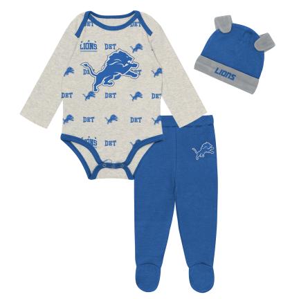 NFL Baby Huddles and Giggles 3 Pc Creeper Lions