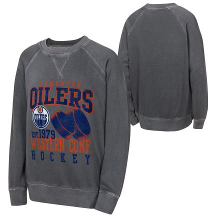 NHL Youth Crew Neck Sweater LEGENDARY PIGMENT  DYED Oilers