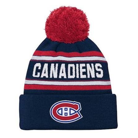 NHL Youth Knit Hat Jacquard Wordark Canadiens