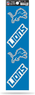 NFL 4pc Sticker Sheet Lions