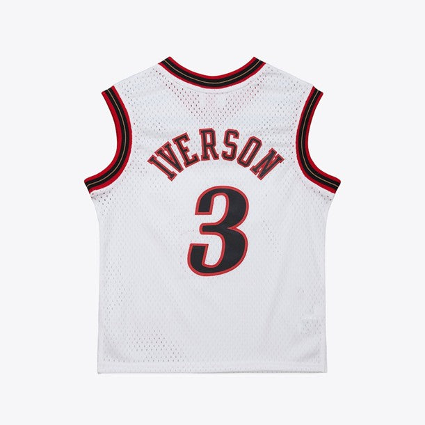 NBA Youth Hardwood Classics Player 2001-01 Swingman Jersey Allen Iverson 76ers (White)