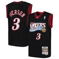 NBA Youth Hardwood Classics Player 2001-01 Swingman Jersey Allen Iverson 76ers (Black)