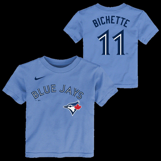 MLB Toddler/Kids T-Shirt Player Bo Bichette Powder Blue Blue Jays