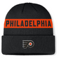 NHL Knit Hat Authentic Pro Cuffed Stripe Beanie Rink Road 2025 Flyers