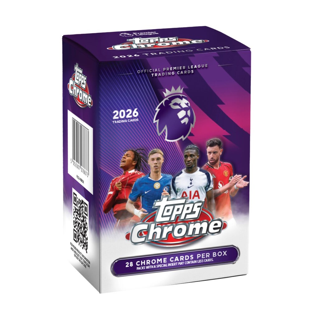 2025-26 Topps Chrome Premier League Cards – 7-Pack Value Box (28 Cards)