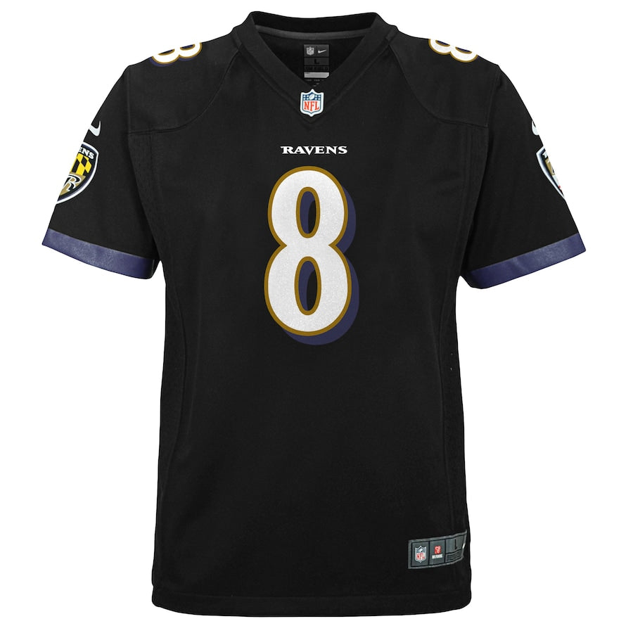 NFL Youth Player Game Jersey Alt Black Lamar Jackson Ravens