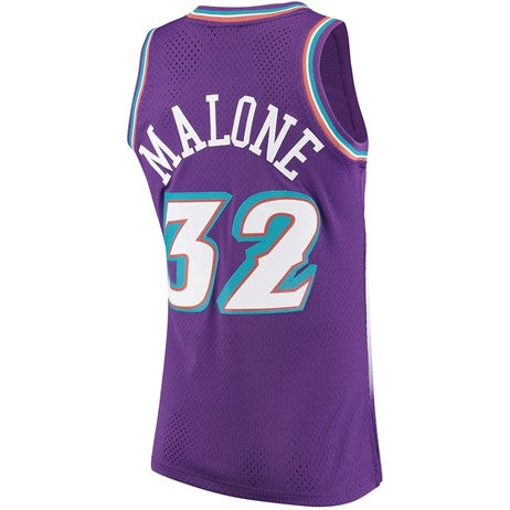 NBA Hardwood Classics Player 1996-97 Swingman Jersey Karl Malone Jazz (Purple and White)