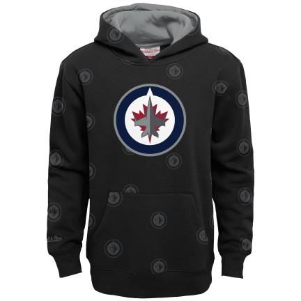 NHL Youth Hoodie Allover Logo Print Jets