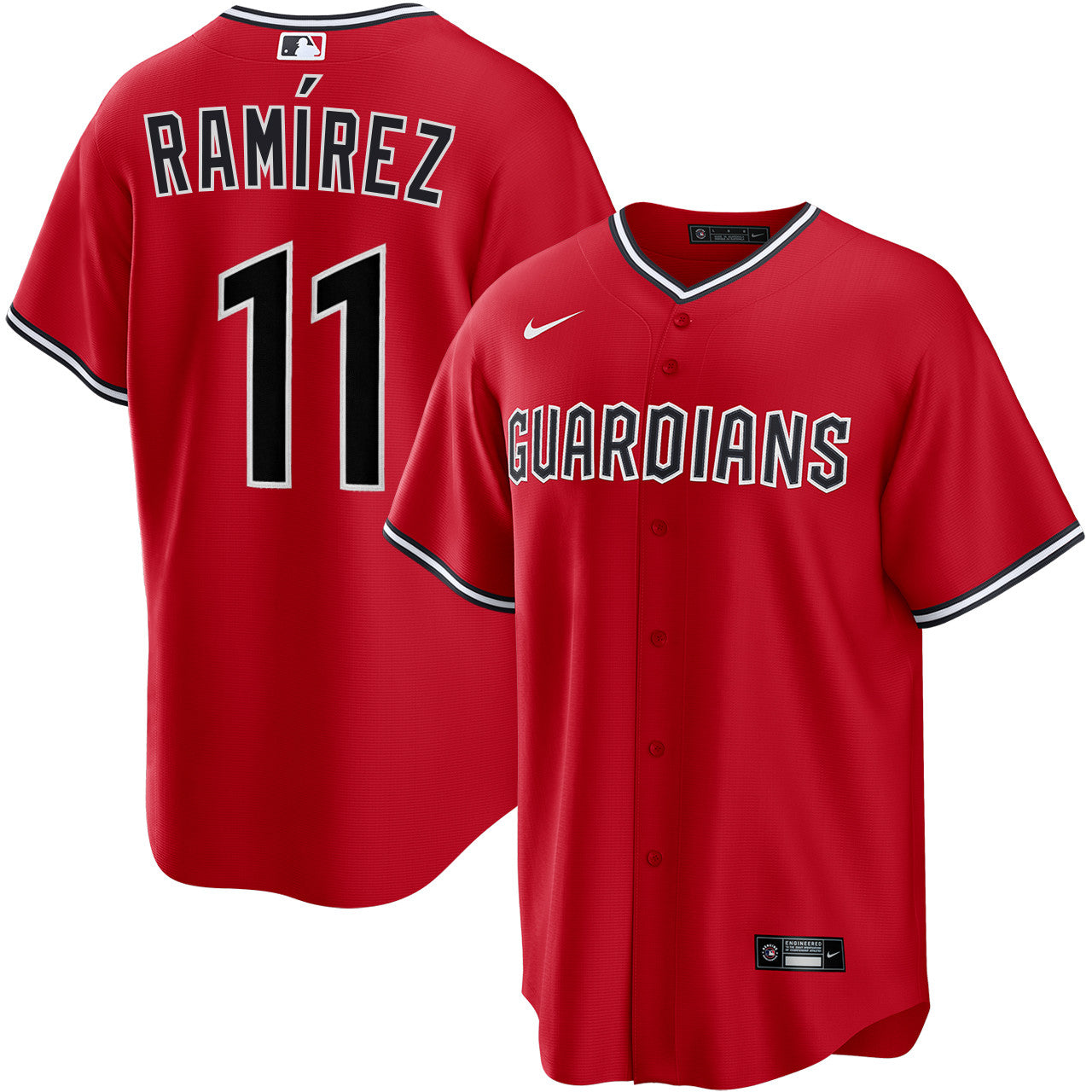 MLB Player Replica Jersey Alternate Red José Ramírez Cleveland Guardians