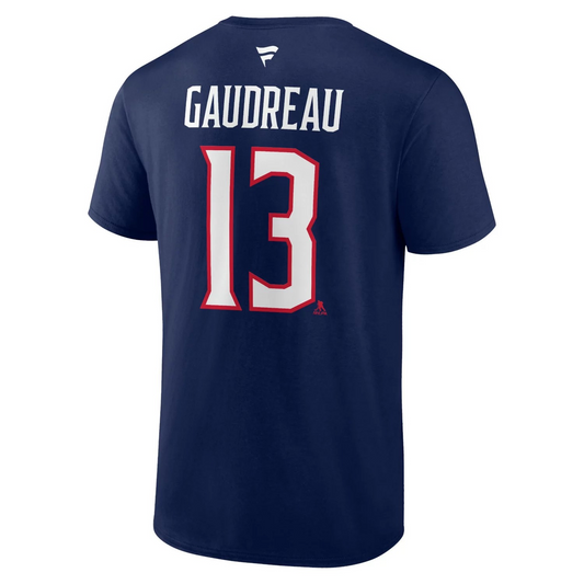 NHL Player T-Shirt Authentic Stack Johnny Gaudreau Blue Jackets