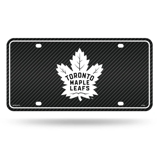 NHL License Plate Metal Carbon Fiber Design Maple Leafs