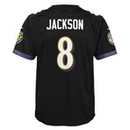 NFL Youth Player Game Jersey Alt Black Lamar Jackson Ravens