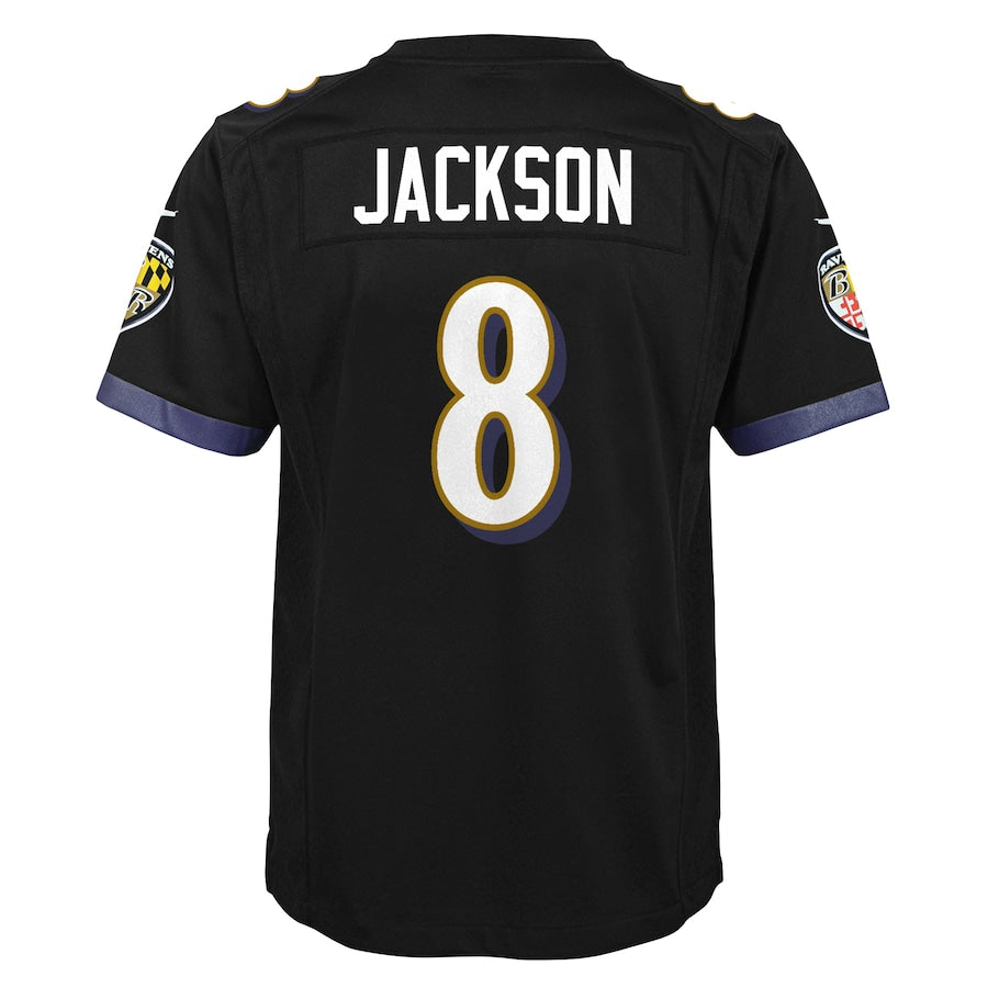 NFL Youth Player Game Jersey Alt Black Lamar Jackson Ravens