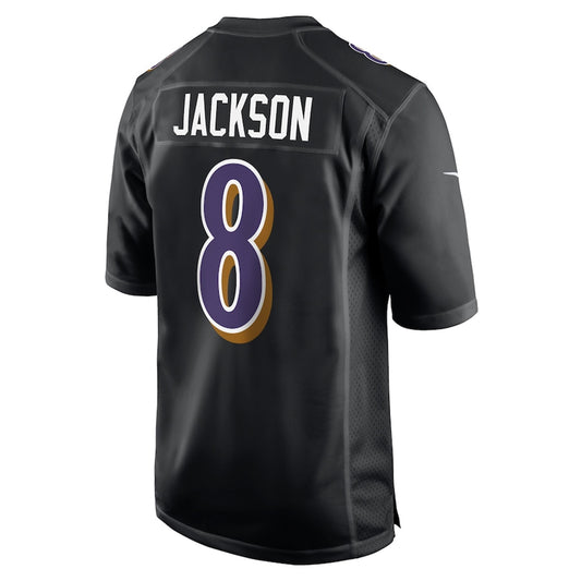 NFL Player Fashion Jersey Carbon Black Chase 2024 Lamar Jackson Ravens