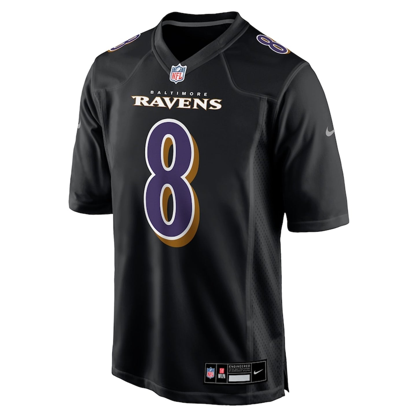 NFL Player Fashion Jersey Carbon Black Chase 2024 Lamar Jackson Ravens