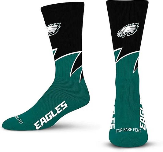 NFL Socks Black Wave Large Eagles