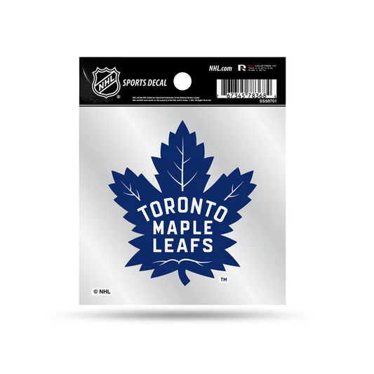 NHL Clear Backer Decal 4x4 Maple Leafs