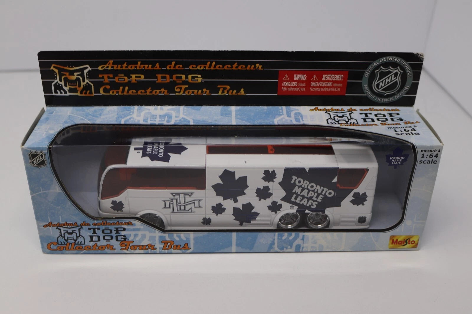 NHL Diecast Collectible 1:64 2007 Tour Bus Maple Leafs