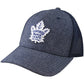 NHL Hat Stretch Fit Poly Heathered Team Maple Leafs