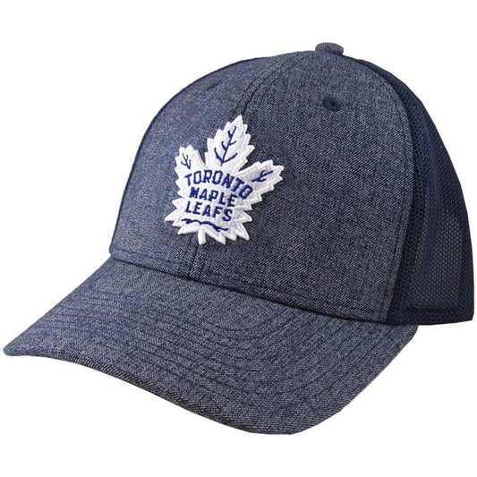 NHL Hat Stretch Fit Poly Heathered Team Maple Leafs