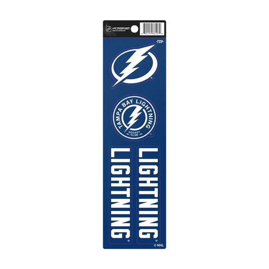 NHL 4Pc Sticker Sheet Lightning