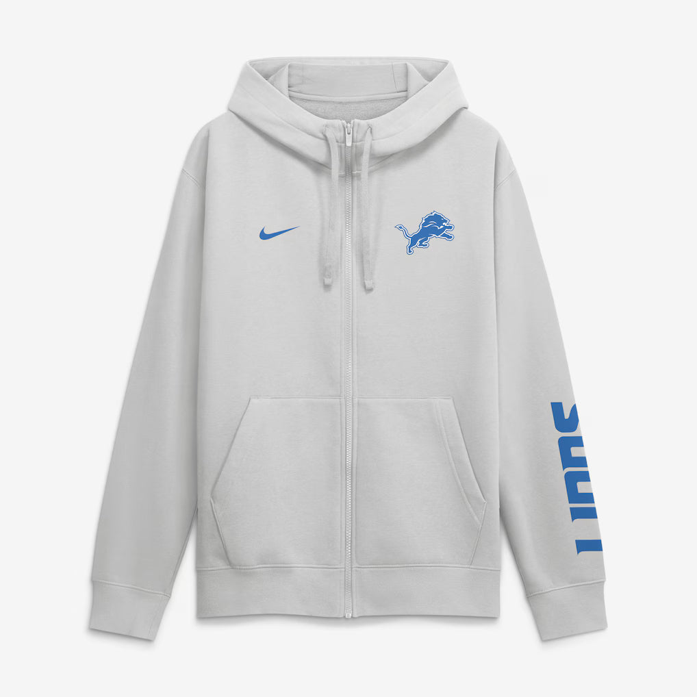 NFL Hoodie Full Zip Cool Down Lions