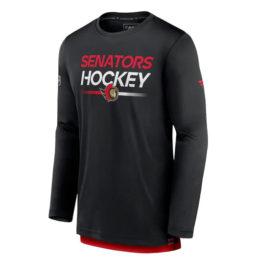 NHL Long Sleeve Poly Shirt Authentic Pro 2023-24 Senators