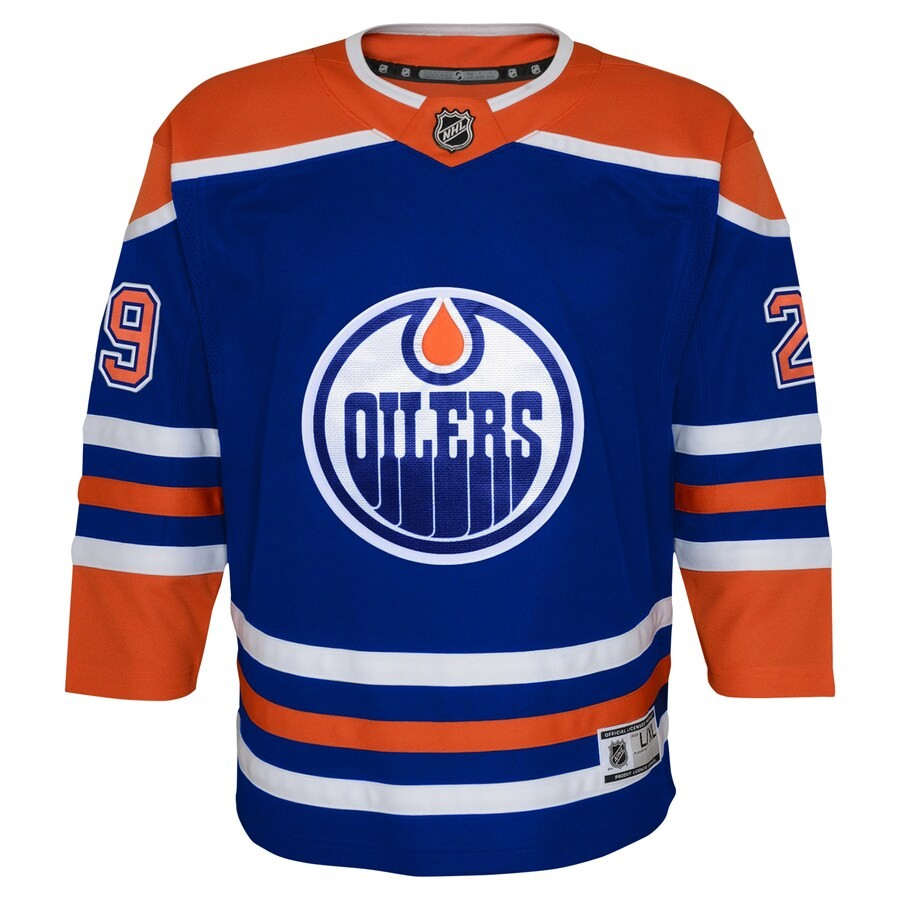 NHL Youth Player Premier Jersey Home Leon Draisaitl Oilers