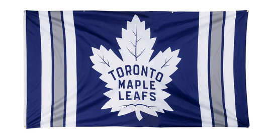NHL Striped Vertical Jumbo Banner Flag 118" x 62" Maple Leafs