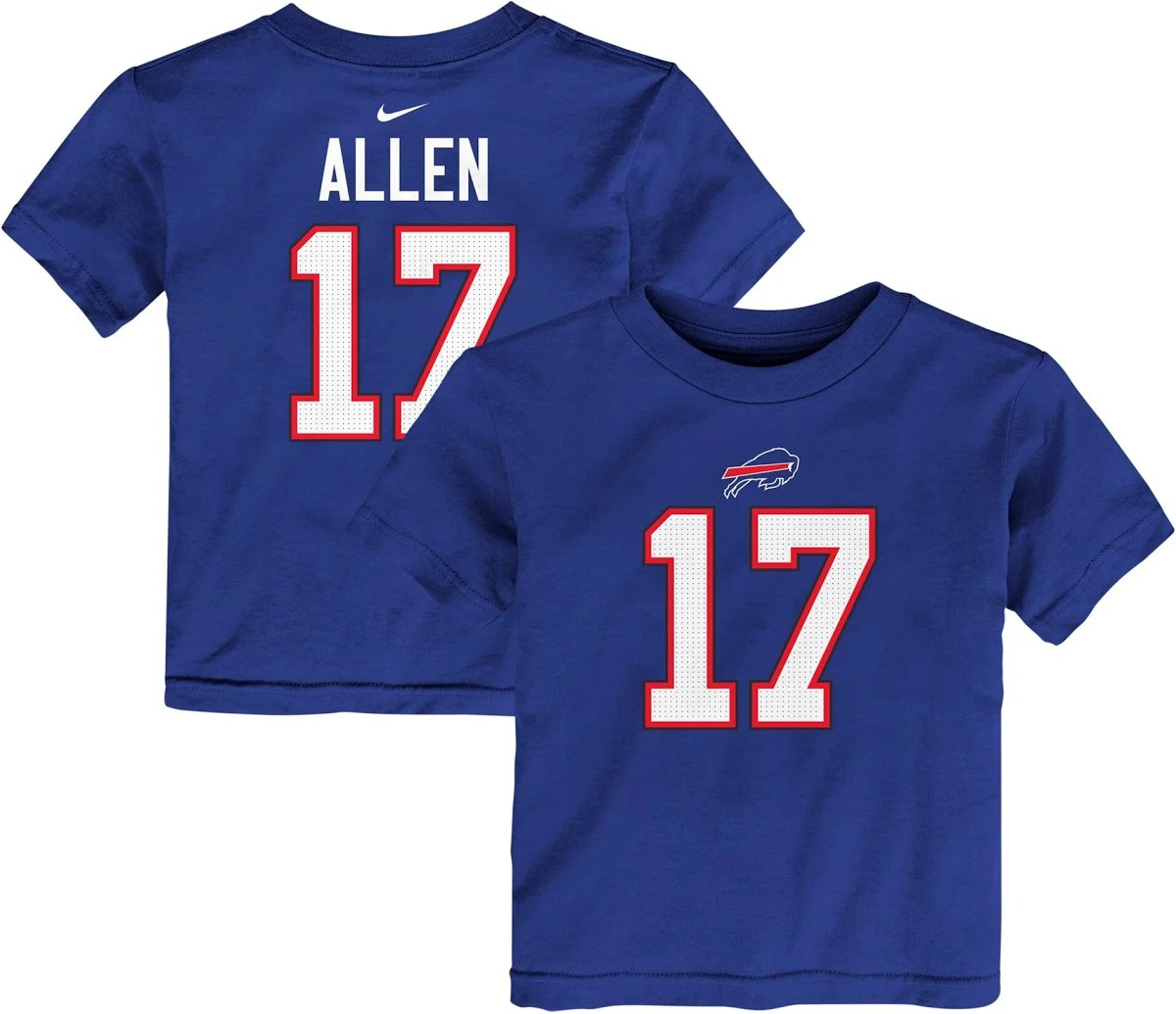 NFL Kids Player T-Shirt Name And Number Josh Allen Bills
