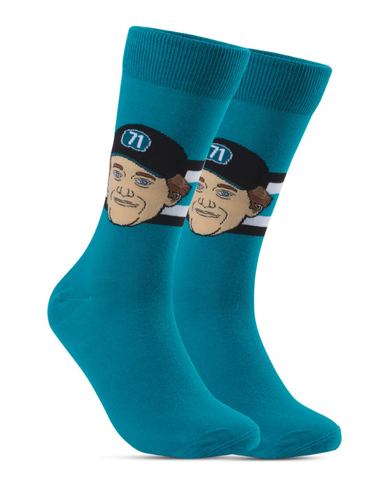 NHLPA Player Socks Macklin Celebrini Rookie Sharks