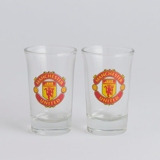 EPL 2Pc Shot Glass Set Manchester United FC