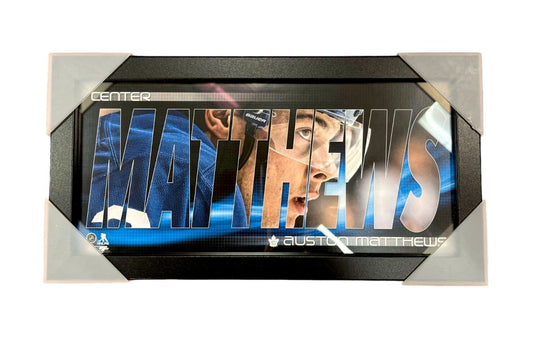 NHL 13X6.75 Mini Frame Center Auston Matthews Maple Leafs