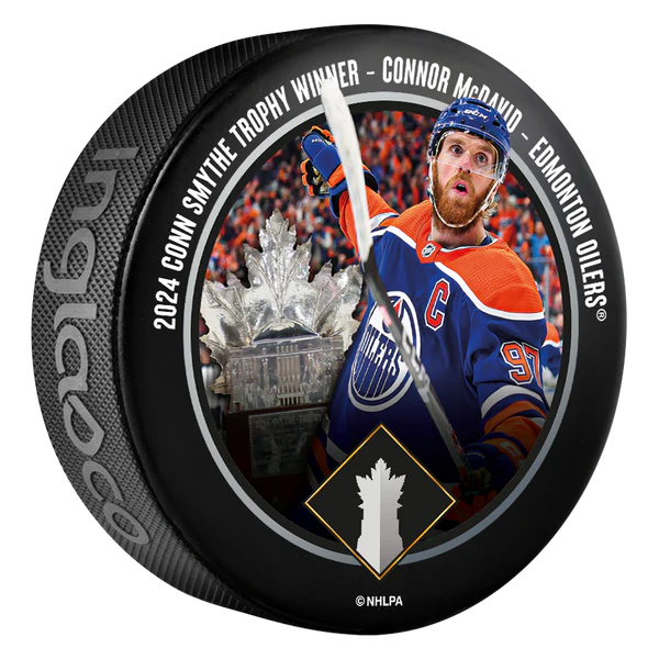 NHL Player Puck Conn Smythe Trophy 2024 Connor McDavid Oilers