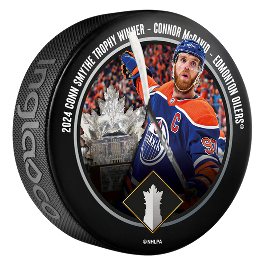 NHL Player Puck Conn Smythe Trophy 2024 Connor McDavid Oilers